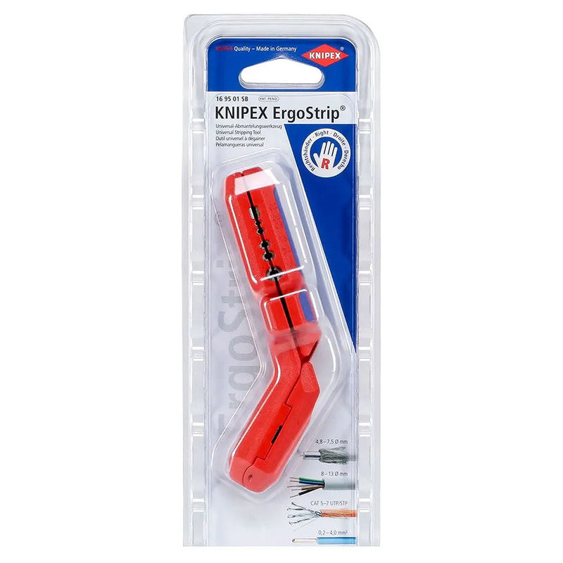 Dụng cụ tuốt dây KNIPEX ErgoStrip khả năng tuốt từ 0.2 - 4mm²