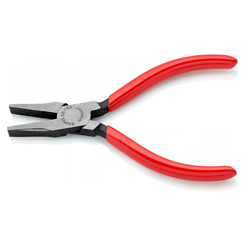 Kìm mũi phẳng KNIPEX chiều dài từ 125mm - 180mm, mạ đen nhám tay cầm bọc nhựa kháng dầu mở