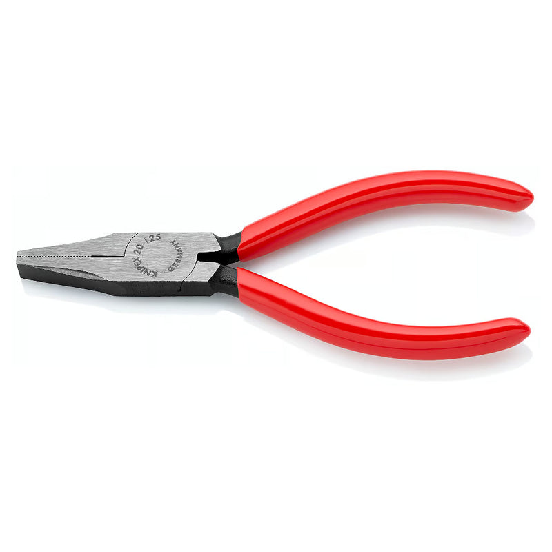 Kìm mũi phẳng KNIPEX chiều dài từ 125mm - 180mm, mạ đen nhám tay cầm bọc nhựa kháng dầu mở