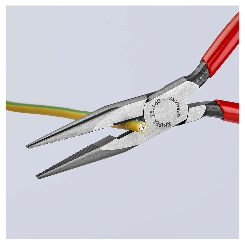 Kìm nhọn KNIPEX chiều dài từ 125mm - 160mm, mạ đen nhám tay cầm bọc nhựa kháng dầu mở