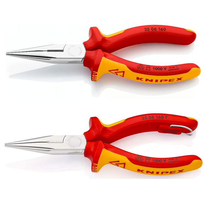 Kìm nhọn KNIPEX cách điện 1000V, chiều dài 160mm mạ chrome