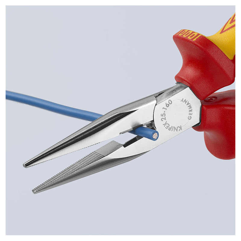 Kìm nhọn KNIPEX cách điện 1000V, chiều dài 160mm mạ chrome