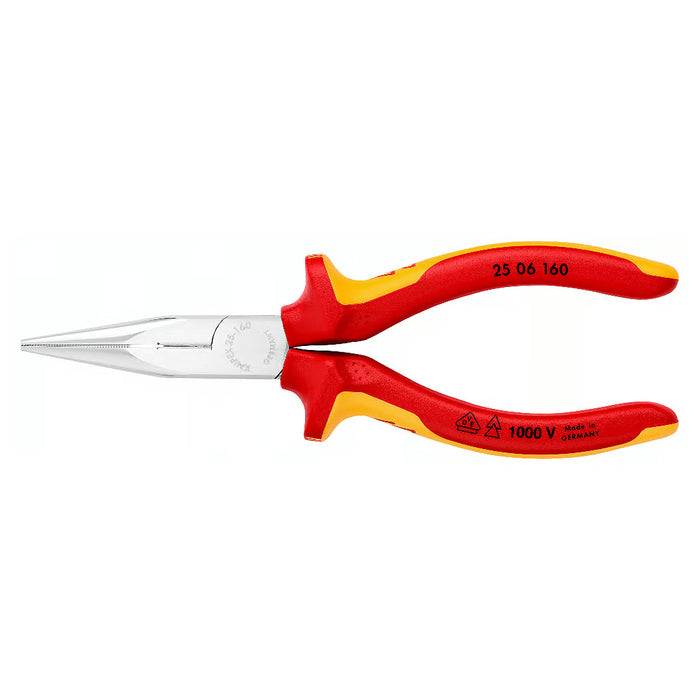 Kìm nhọn KNIPEX cách điện 1000V, chiều dài 160mm mạ chrome