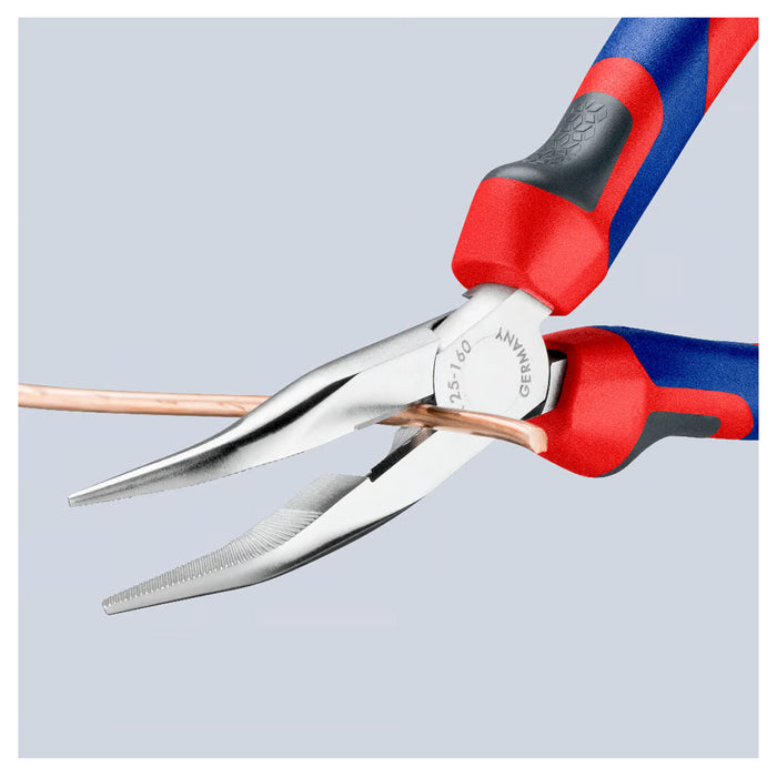 Kìm nhọn mũi cong KNIPEX 25 25 160 chiều dài 165mm, mạ chrome