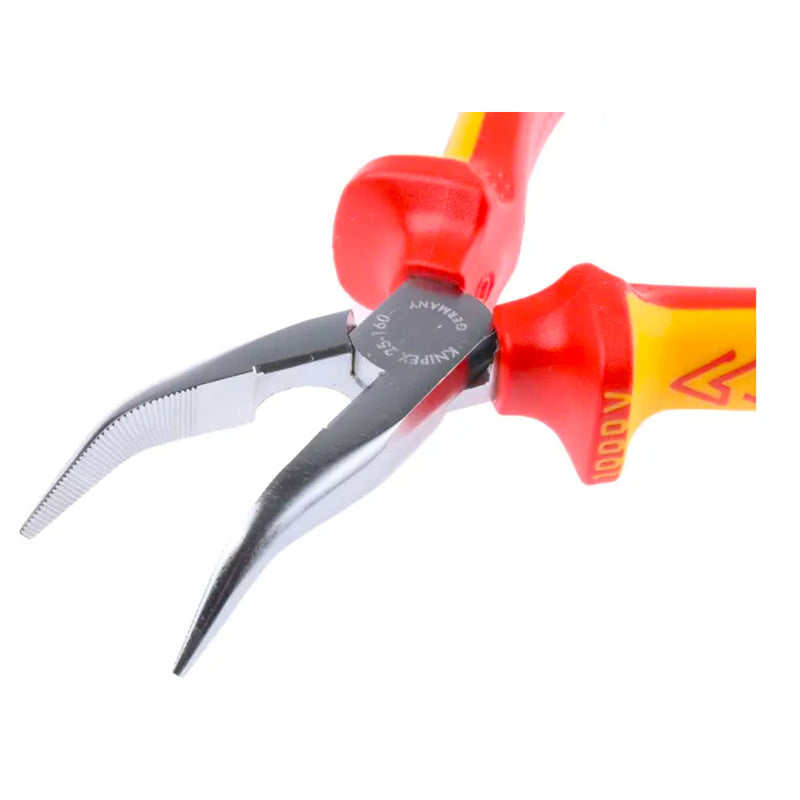 Kìm nhọn mũi cong KNIPEX 25 26 160 cách điện 1000V, chiều dài 160mm, mạ chrome