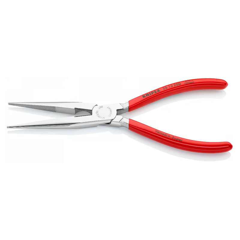 Kìm nhọn KNIPEX 26 13 200 chiều dài 200mm, mạ chrome tay cầm bọc nhựa kháng dầu mở