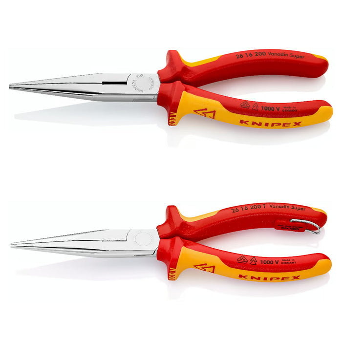 Kìm nhọn KNIPEX cách điện 1000V, chiều dài 200mm, mạ chrome