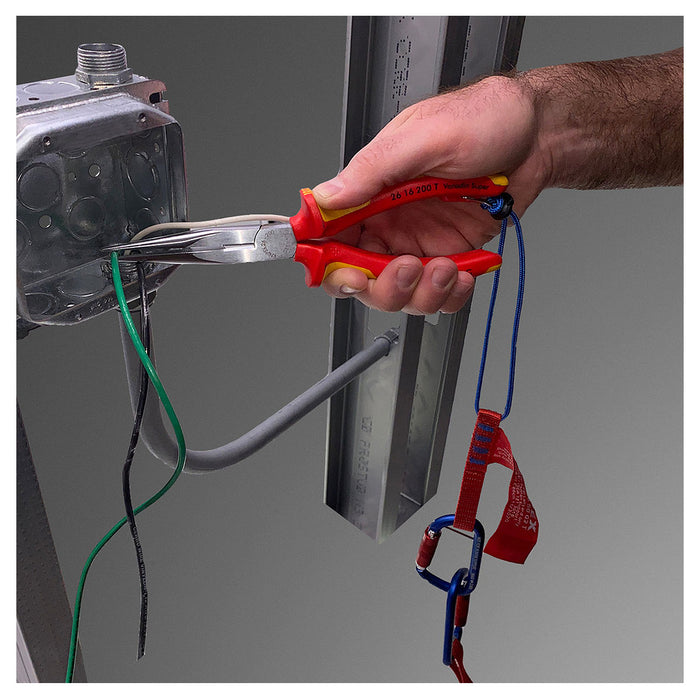 Kìm nhọn KNIPEX cách điện 1000V, chiều dài 200mm, mạ chrome