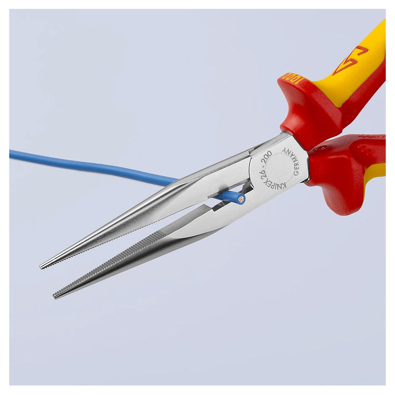 Kìm nhọn KNIPEX cách điện 1000V, chiều dài 200mm, mạ chrome