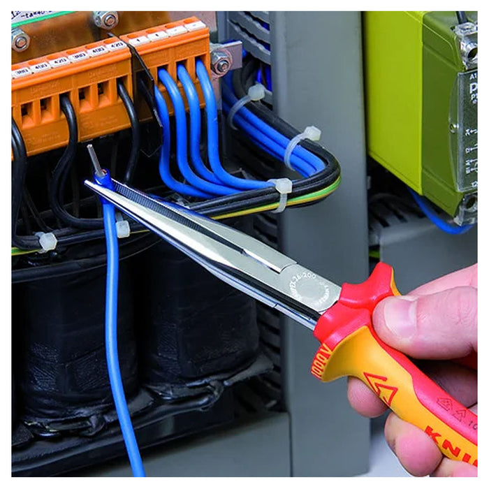 Kìm nhọn KNIPEX cách điện 1000V, chiều dài 200mm, mạ chrome