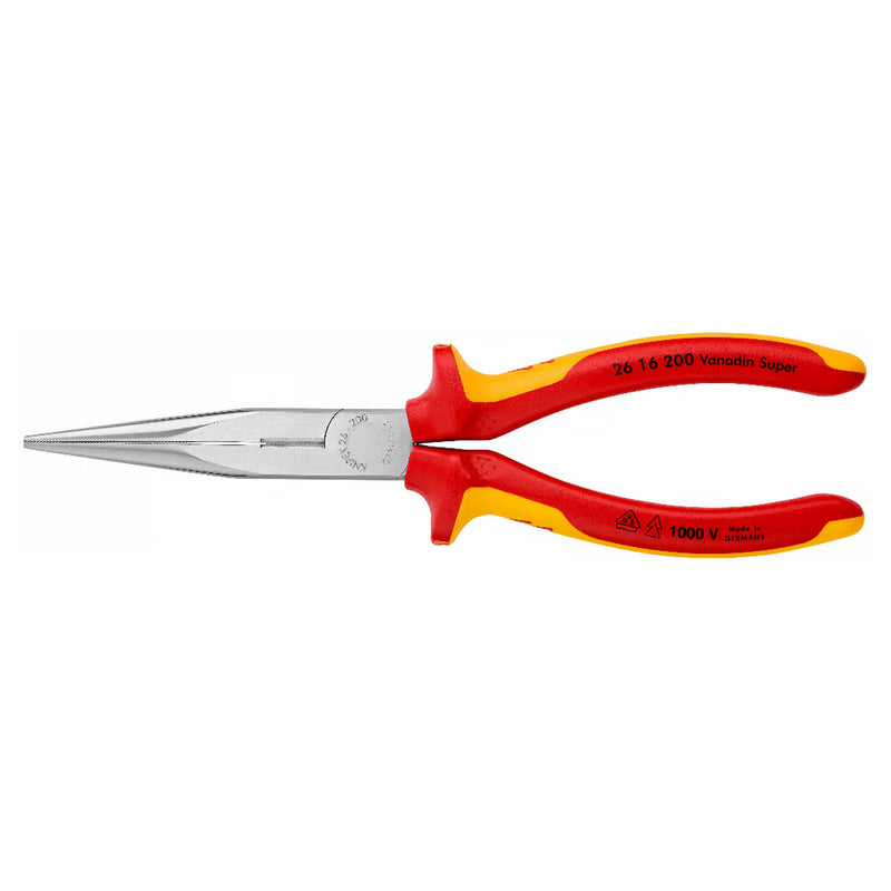 Kìm nhọn KNIPEX cách điện 1000V, chiều dài 200mm, mạ chrome