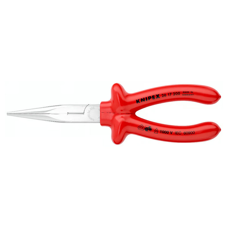 Kìm nhọn KNIPEX 26 17 200 cách điện 1000V, chiều dài 200mm mạ chrome