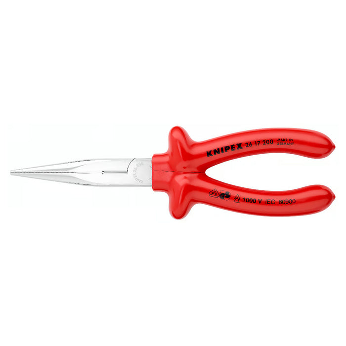 Kìm nhọn KNIPEX 26 17 200 cách điện 1000V, chiều dài 200mm mạ chrome
