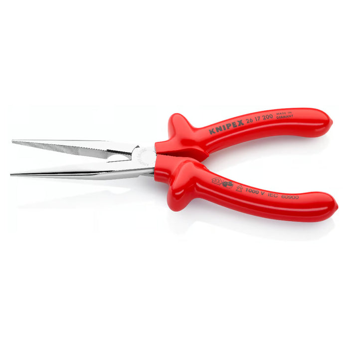 Kìm nhọn KNIPEX 26 17 200 cách điện 1000V, chiều dài 200mm mạ chrome