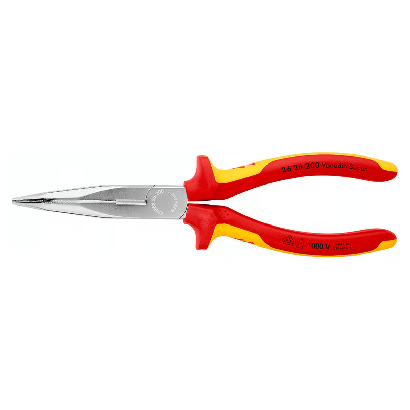 Kìm nhọn mũi cong KNIPEX cách điện 1000V, chiều dài 200mm, mạ chrome