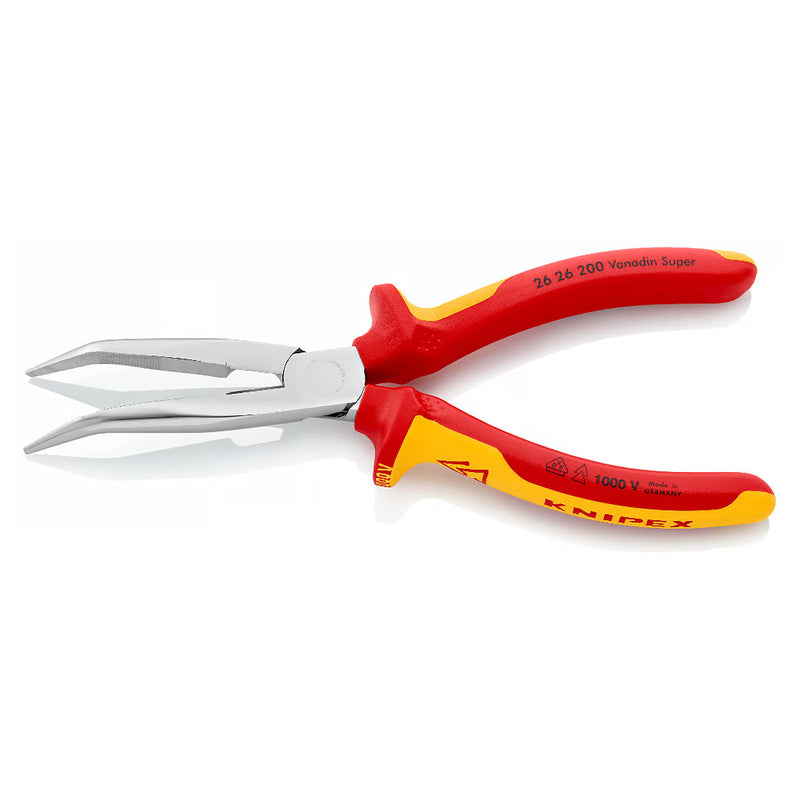 Kìm nhọn mũi cong KNIPEX cách điện 1000V, chiều dài 200mm, mạ chrome