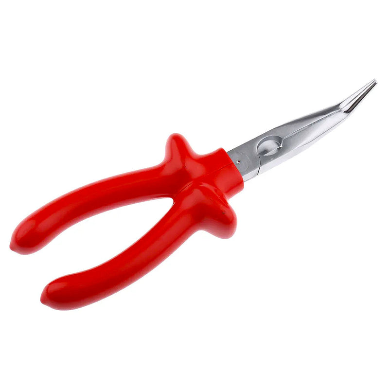 Kìm nhọn mũi cong KNIPEX 26 27 200 cách điện 1000V, chiều dài 200mm mạ chrome tay cầm bọc nhựa kháng dầu mở