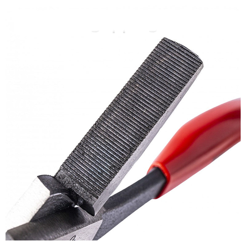 Kìm nhọn thân dài chuyên dùng trong không gian hẹp KNIPEX 28 01 200 chiều dài 200mm, mạ đen nhám tay cầm bọc nhựa kháng dầu mở
