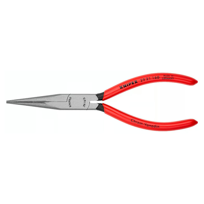 Kìm mũi siêu nhọn chuyên dùng trong điện tử và viễn thông KNIPEX 29 21 160 chiều dài 160mm, mạ đen tay cầm bọc nhựa kháng dầu mở