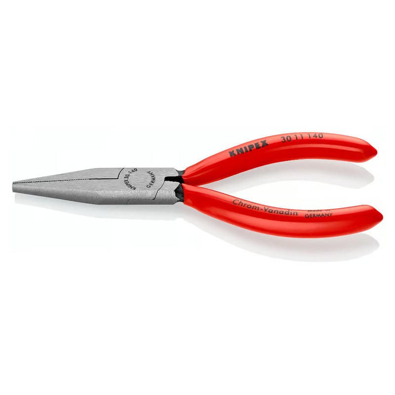 Kìm kẹp mũi nhọn, hàm phẳng KNIPEX chiều dài từ 140mm - 160mm, mạ đen nhám tay cầm bọc nhựa kháng dầu mở