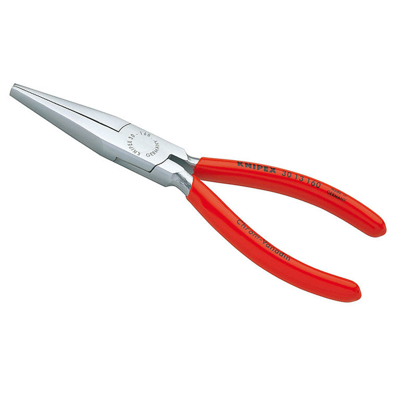Kìm kẹp mũi nhọn, hàm phẳng KNIPEX chiều dài từ 140mm - 160mm, mạ chrome tay cầm bọc nhựa kháng dầu mở