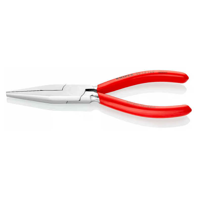 Kìm kẹp mũi nhọn, hàm phẳng KNIPEX chiều dài từ 140mm - 160mm, mạ chrome tay cầm bọc nhựa kháng dầu mở
