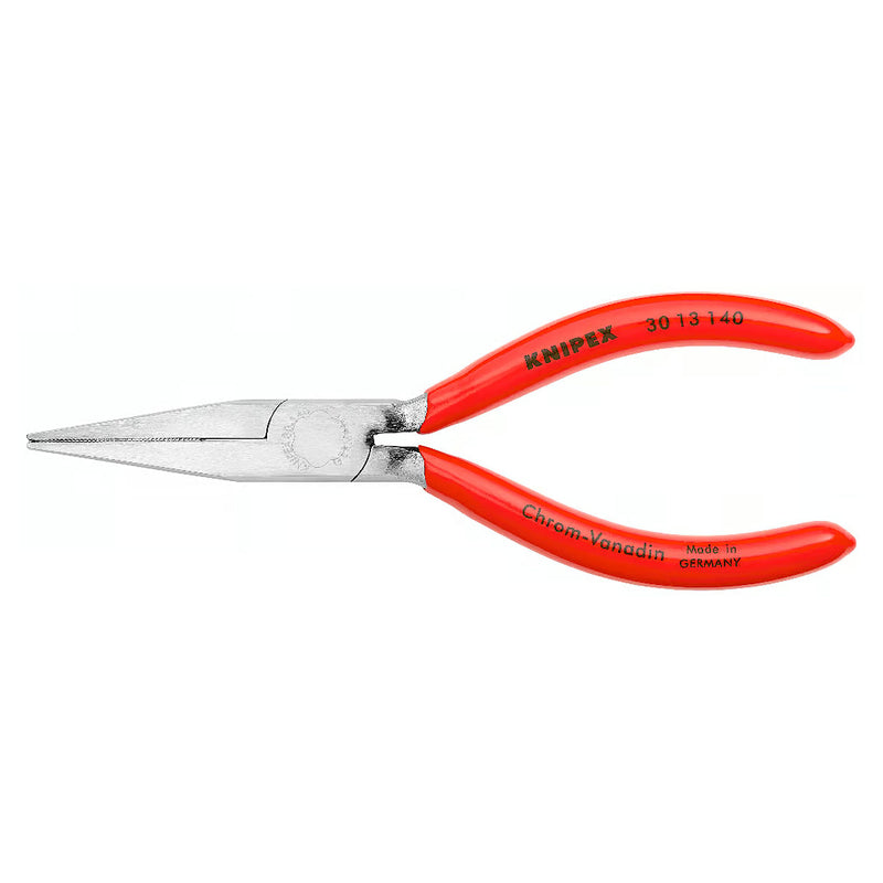 Kìm kẹp mũi nhọn, hàm phẳng KNIPEX chiều dài từ 140mm - 160mm, mạ chrome tay cầm bọc nhựa kháng dầu mở