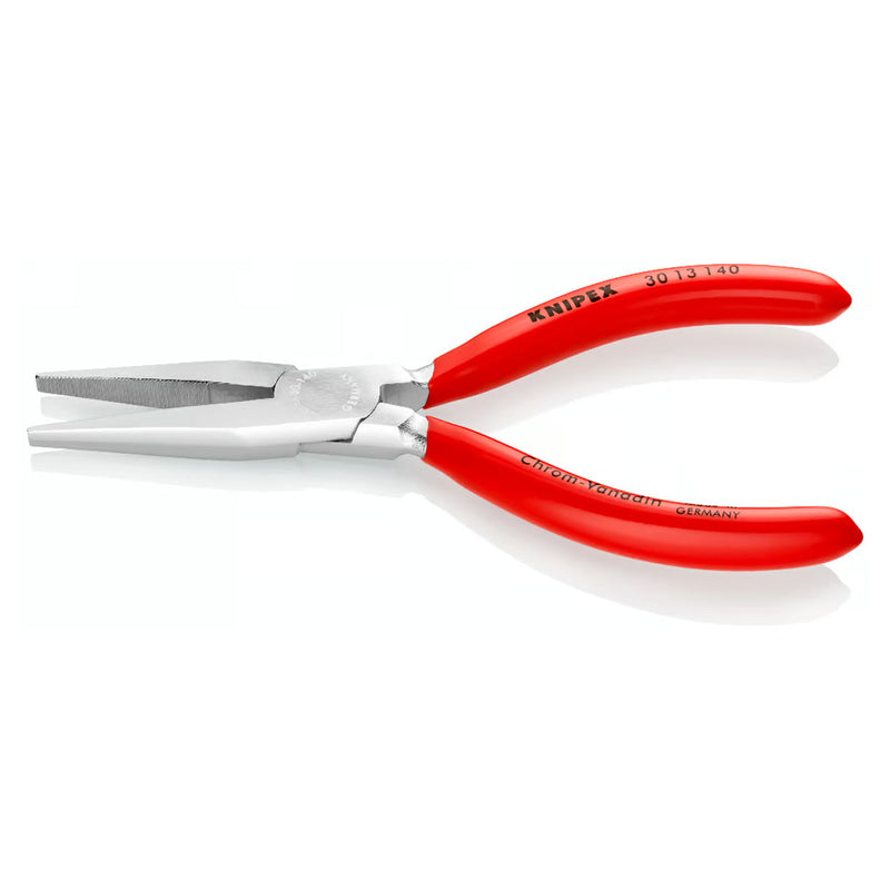 Kìm kẹp mũi nhọn, hàm phẳng KNIPEX chiều dài từ 140mm - 160mm, mạ chrome tay cầm bọc nhựa kháng dầu mở