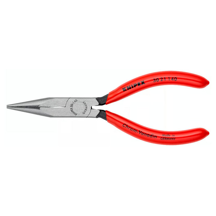 Kìm kẹp mũi nhọn, hàm bán nguyệt KNIPEX chiều dài từ 140mm - 160mm, mạ đen nhám tay cầm bọc nhựa kháng dầu mở