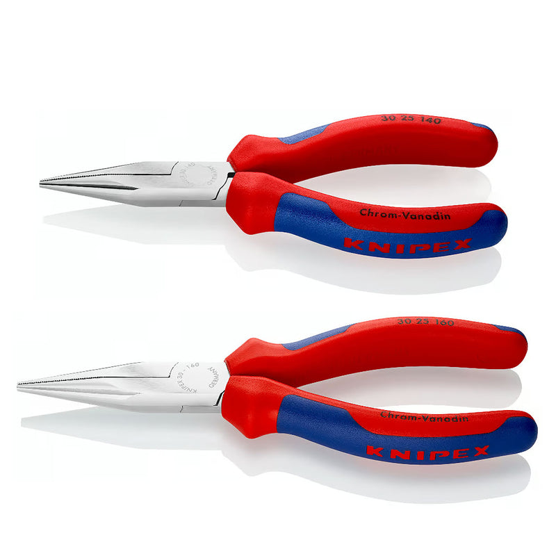 Kìm kẹp mũi nhọn, hàm bán nguyệt KNIPEX chiều dài từ 140mm - 160mm, mạ chrome