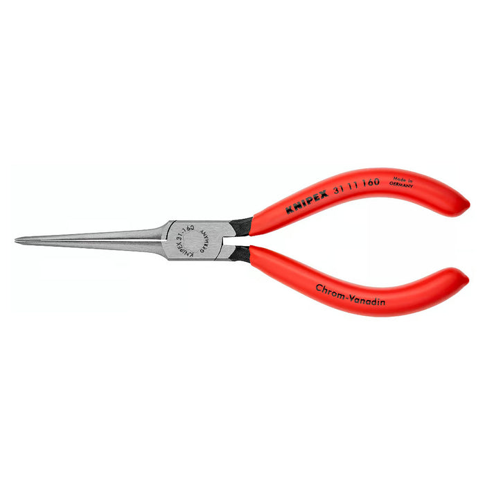 Kìm kẹp mũi kim KNIPEX 31 11 160 chiều dài 160mm, mạ đen nhám tay cầm bọc nhựa kháng dầu mở