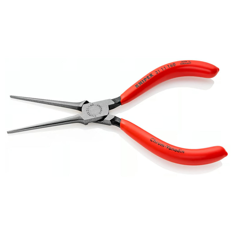 Kìm kẹp mũi kim KNIPEX 31 11 160 chiều dài 160mm, mạ đen nhám tay cầm bọc nhựa kháng dầu mở