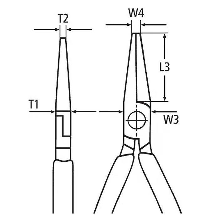 Kìm kẹp mũi kim KNIPEX 31 15 160 chiều dài 160mm, mạ chrome