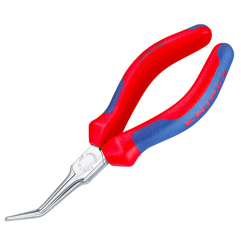 Kìm kẹp mũi kim, đầu mũi cong 45°  KNIPEX 31 25 160 chiều dài 160mm, mạ chrome