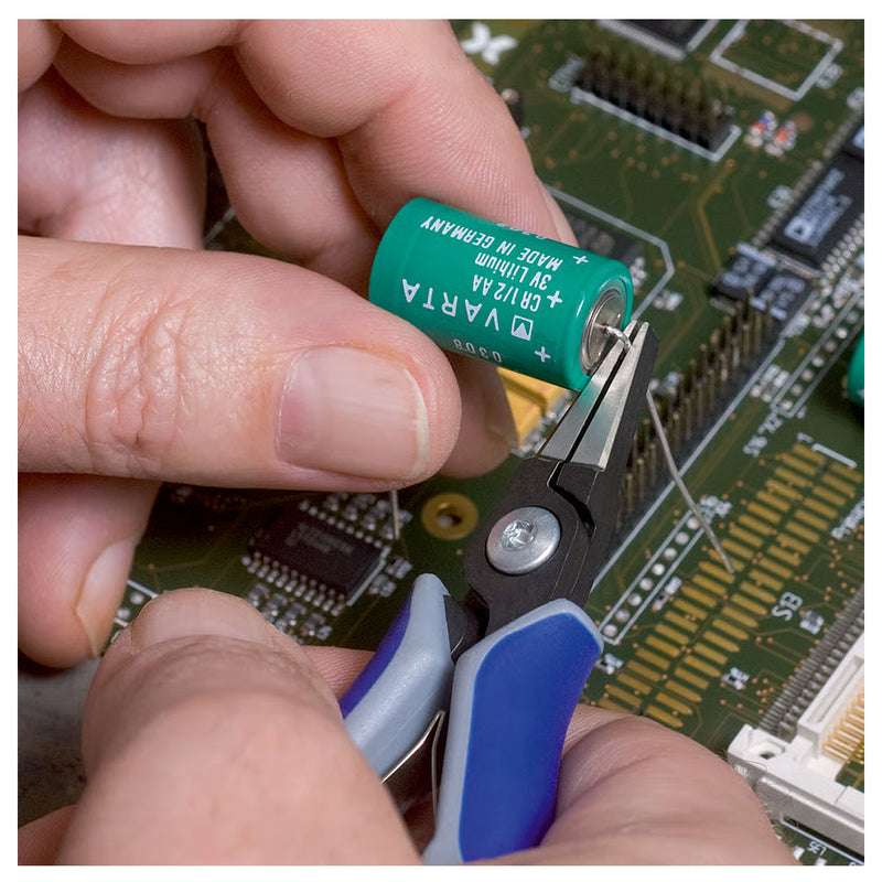 Kìm kẹp linh kiện điện tử, hàm kẹp phẳng trơn KNIPEX 34 12 130 chiều dài 135mm