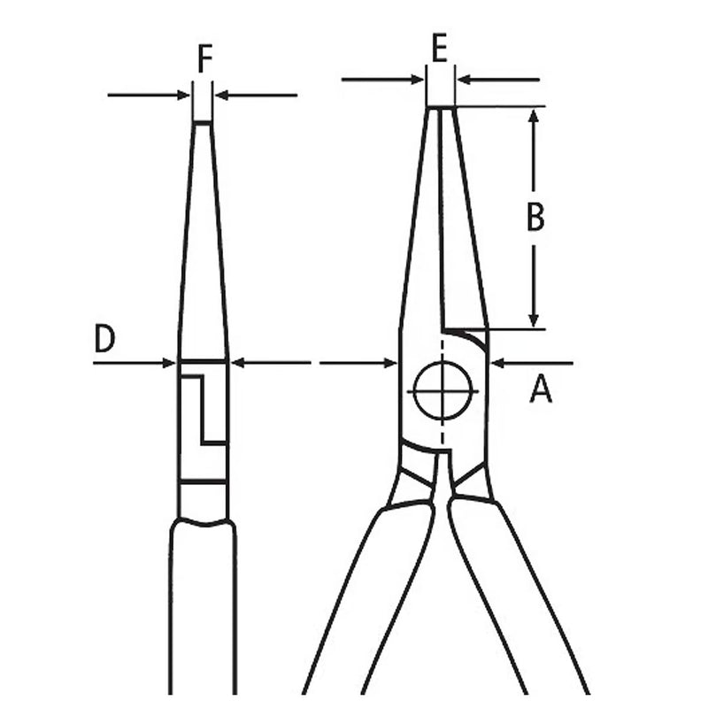 Kìm kẹp linh kiện điện tử chống tĩnh điện, hàm kẹp bán nguyệt trơn KNIPEX 34 22 130 ESD chiều dài 135mm