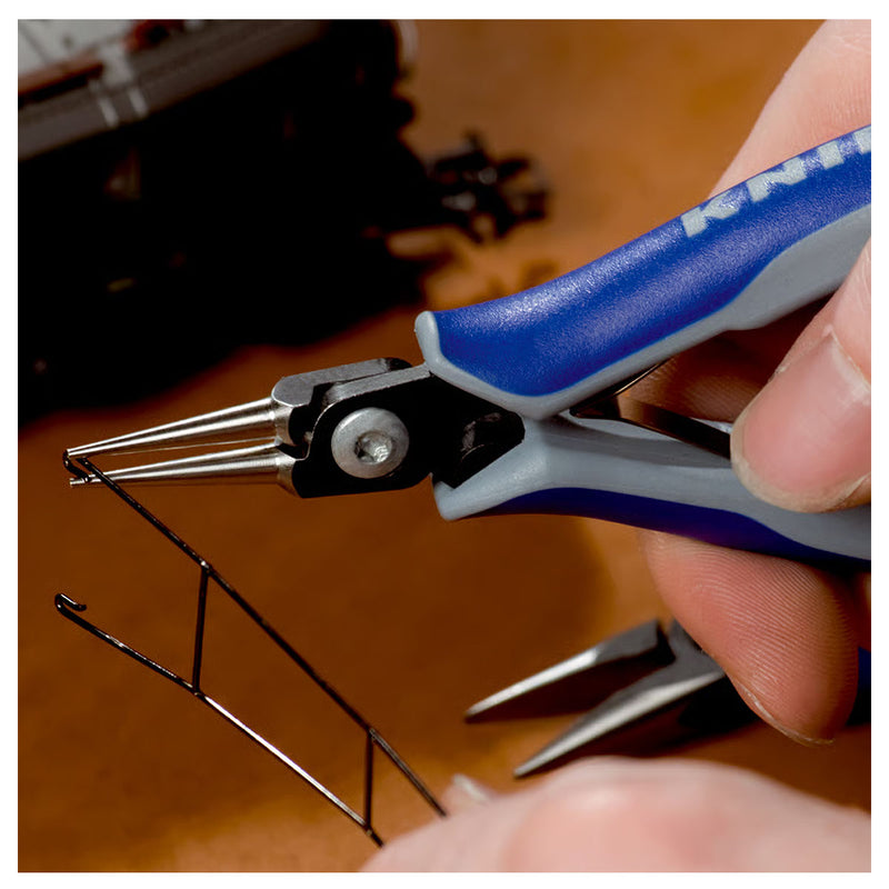 Kìm kẹp linh kiện điện tử, hàm kẹp tròn trơn KNIPEX 34 32 130 chiều dài 135mm