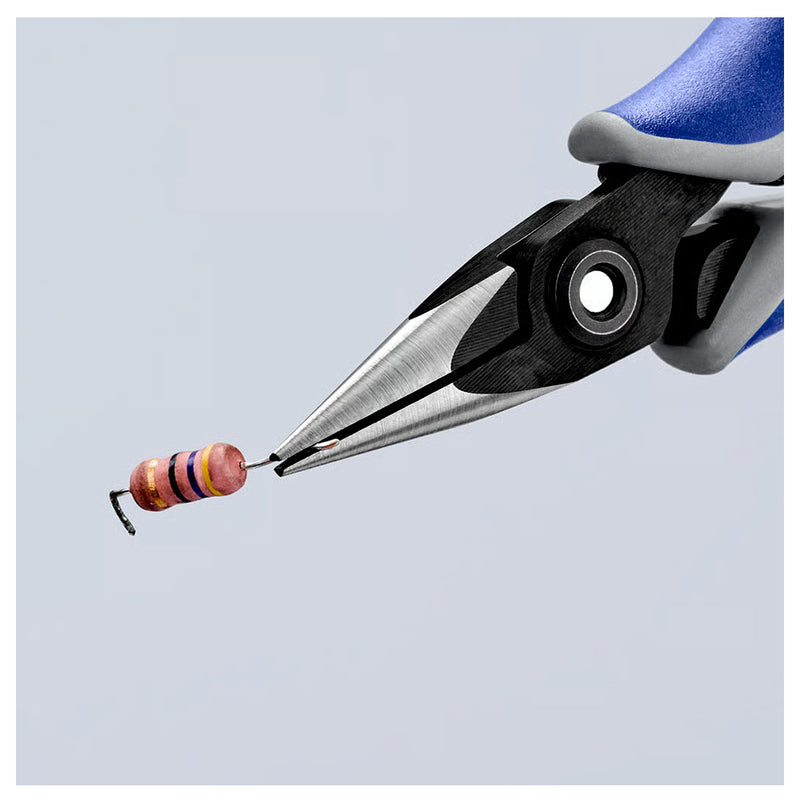 Kìm kẹp linh kiện điện tử, hàm kẹp bán nguyệt có vân chéo KNIPEX 34 52 130 chiều dài 130mm