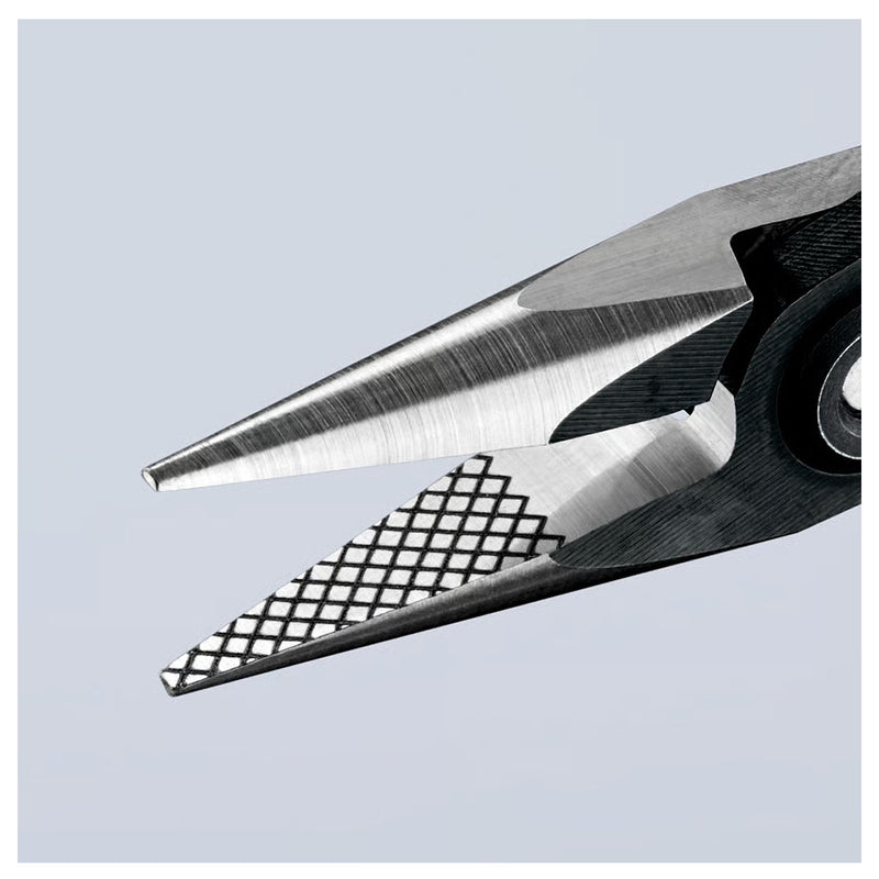 Kìm kẹp linh kiện điện tử, hàm kẹp bán nguyệt có vân chéo KNIPEX 34 52 130 chiều dài 130mm