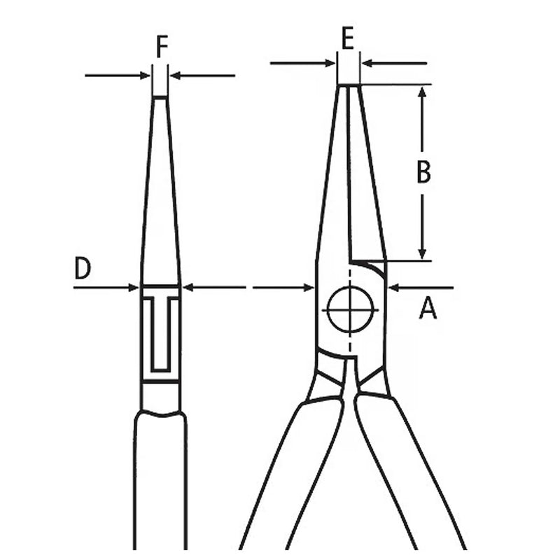 Kìm kẹp linh kiện điện tử chống tĩnh điện, hàm kẹp bán nguyệt trơn KNIPEX 35 22 115 ESD chiều dài 115mm