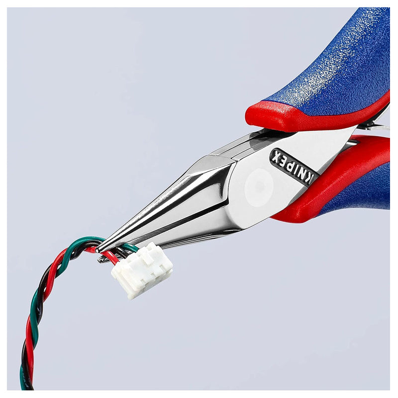 Kìm kẹp linh kiện điện tử, hàm kẹp bán nguyệt trơn KNIPEX 35 22 115 chiều dài 115mm
