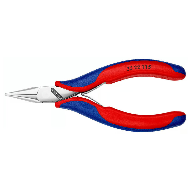 Kìm kẹp linh kiện điện tử, hàm kẹp bán nguyệt trơn KNIPEX 35 22 115 chiều dài 115mm