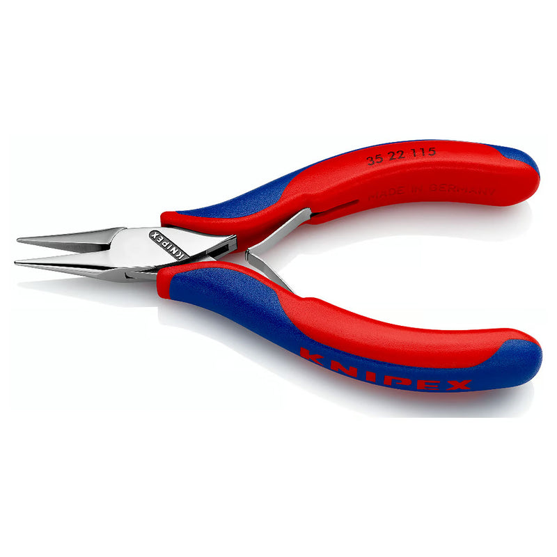 Kìm kẹp linh kiện điện tử, hàm kẹp bán nguyệt trơn KNIPEX 35 22 115 chiều dài 115mm