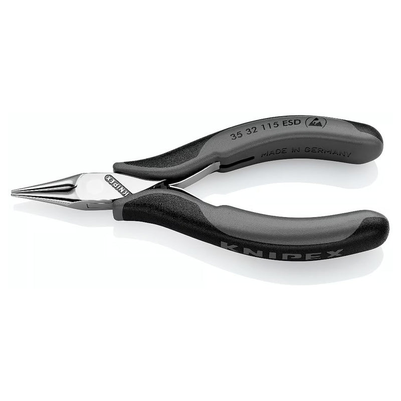 Kìm kẹp linh kiện điện tử chống tĩnh điện, hàm kẹp tròn trơn KNIPEX 35 32 115 ESD chiều dài 115mm