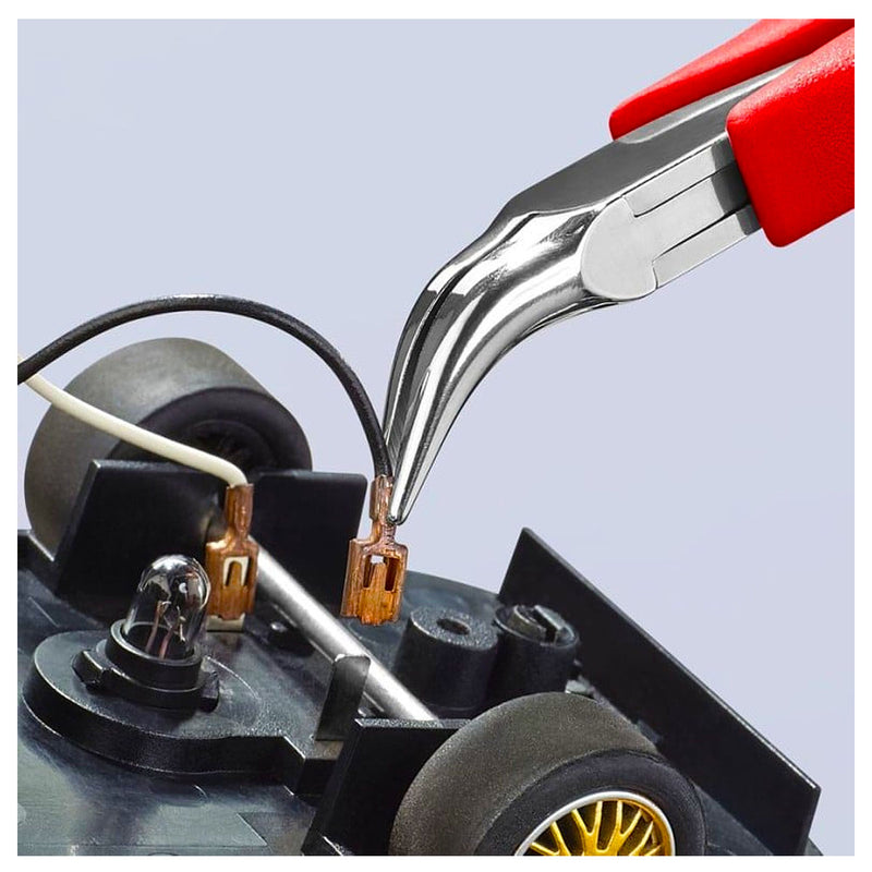 Kìm kẹp linh kiện điện tử, hàm kẹp trơn cong 45° KNIPEX 35 41 115 chiều dài 115mm