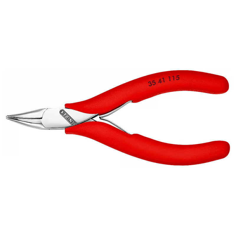 Kìm kẹp linh kiện điện tử, hàm kẹp trơn cong 45° KNIPEX 35 41 115 chiều dài 115mm