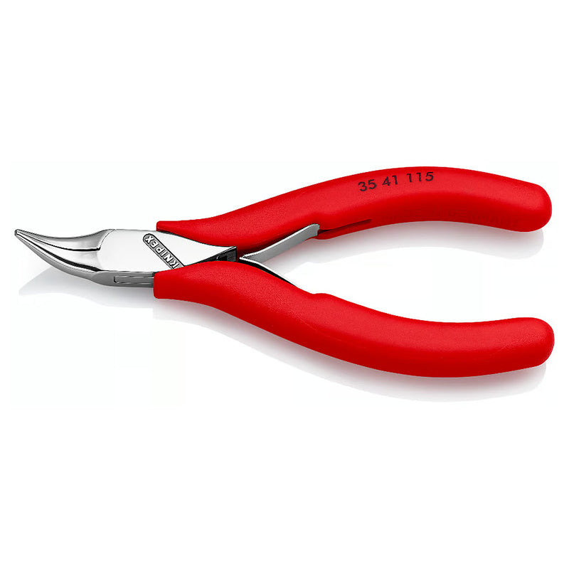 Kìm kẹp linh kiện điện tử, hàm kẹp trơn cong 45° KNIPEX 35 41 115 chiều dài 115mm