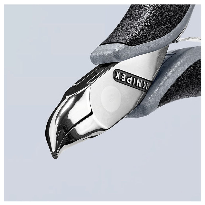 Kìm kẹp linh kiện điện tử chống tĩnh điện, hàm kẹp trơn cong 45° KNIPEX 35 42 115 ESD chiều dài 115mm