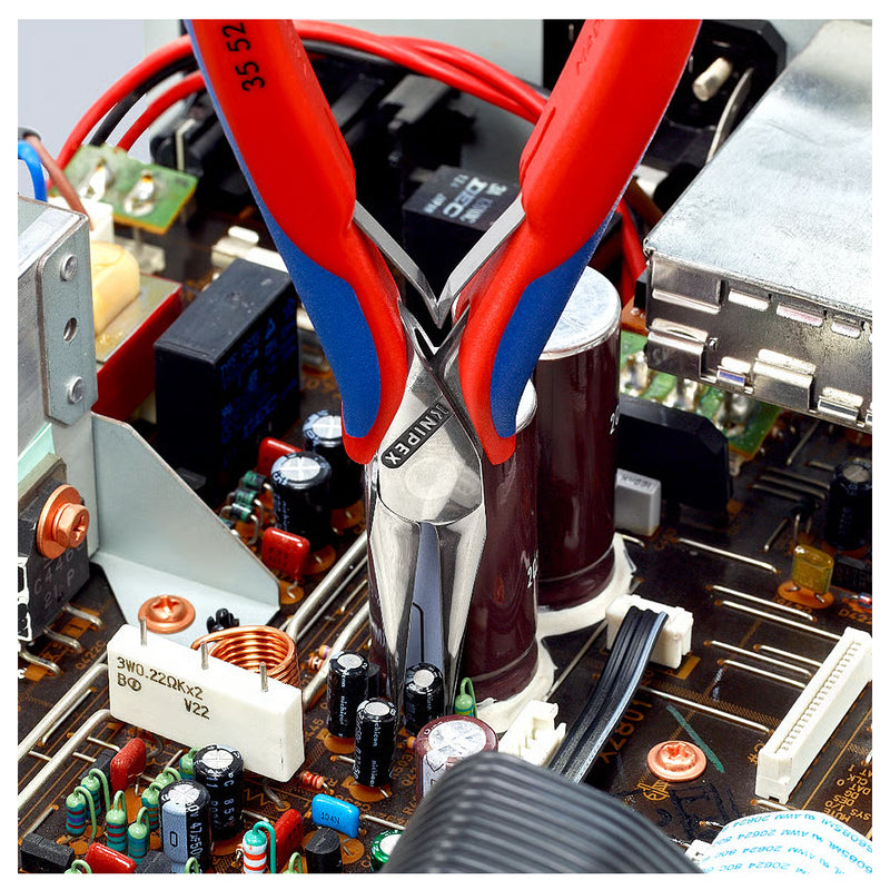 Kìm kẹp linh kiện điện tử, hàm kẹp phẳng trơn KNIPEX 35 52 145 chiều dài 145mm