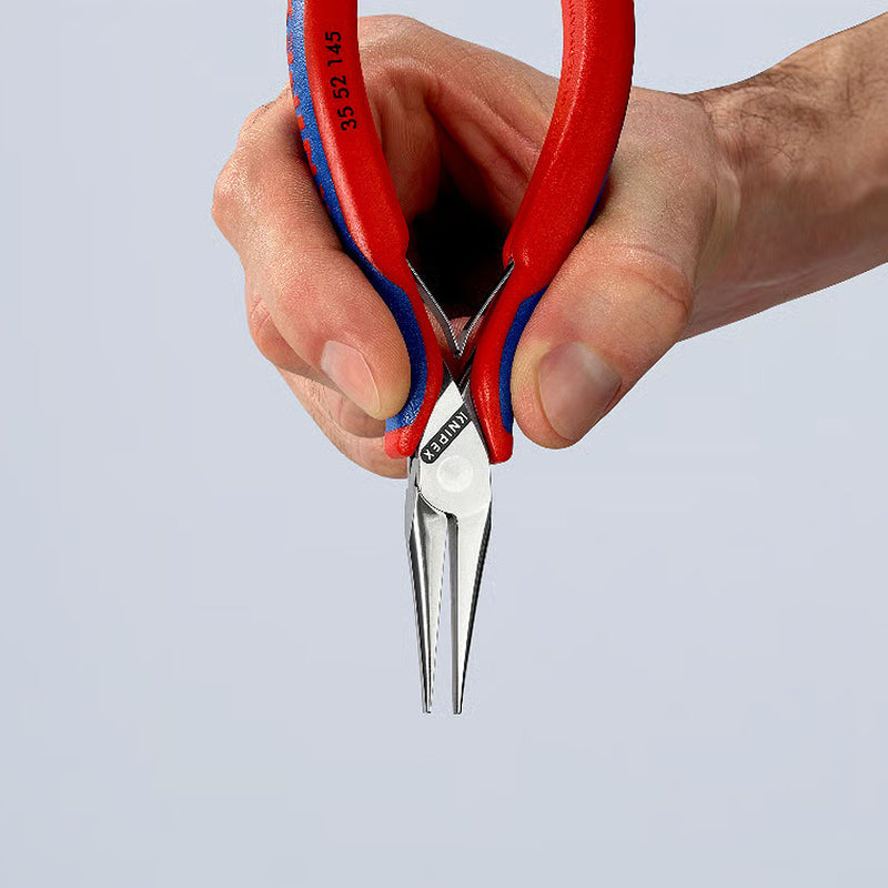 Kìm kẹp linh kiện điện tử, hàm kẹp phẳng trơn KNIPEX 35 52 145 chiều dài 145mm